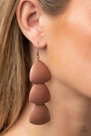 Modishly Metallic- Copper Earring
