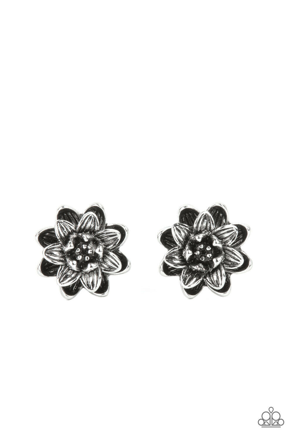Water Lily Love -Silver Earring