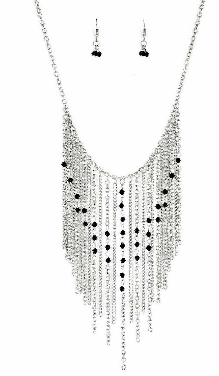 First-Class Fringe  - Black Necklace