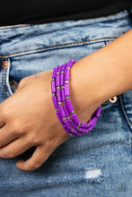 Load image into Gallery viewer, Radiantly Retro  - Purple  Bracelet
