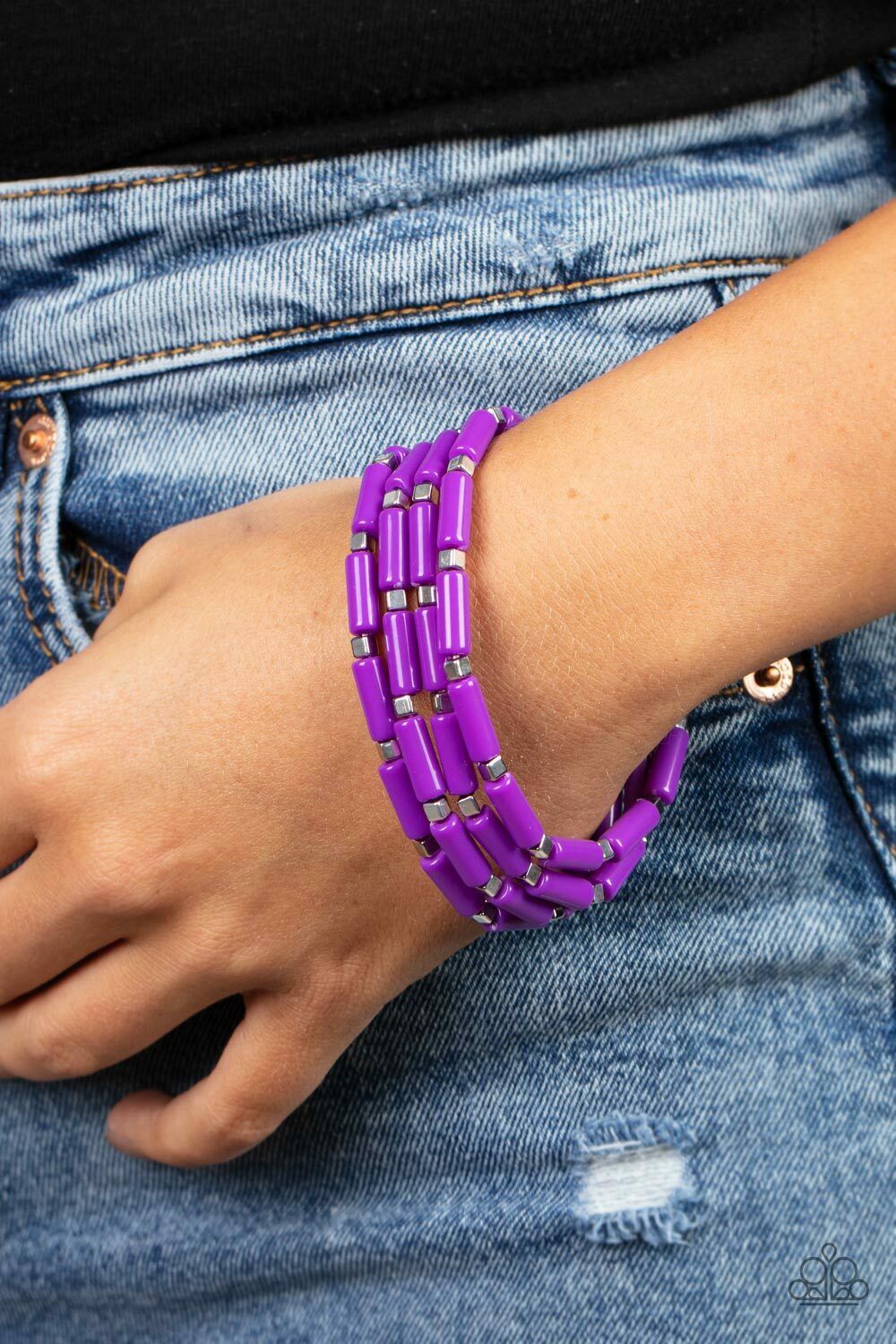 Radiantly Retro  - Purple  Bracelet