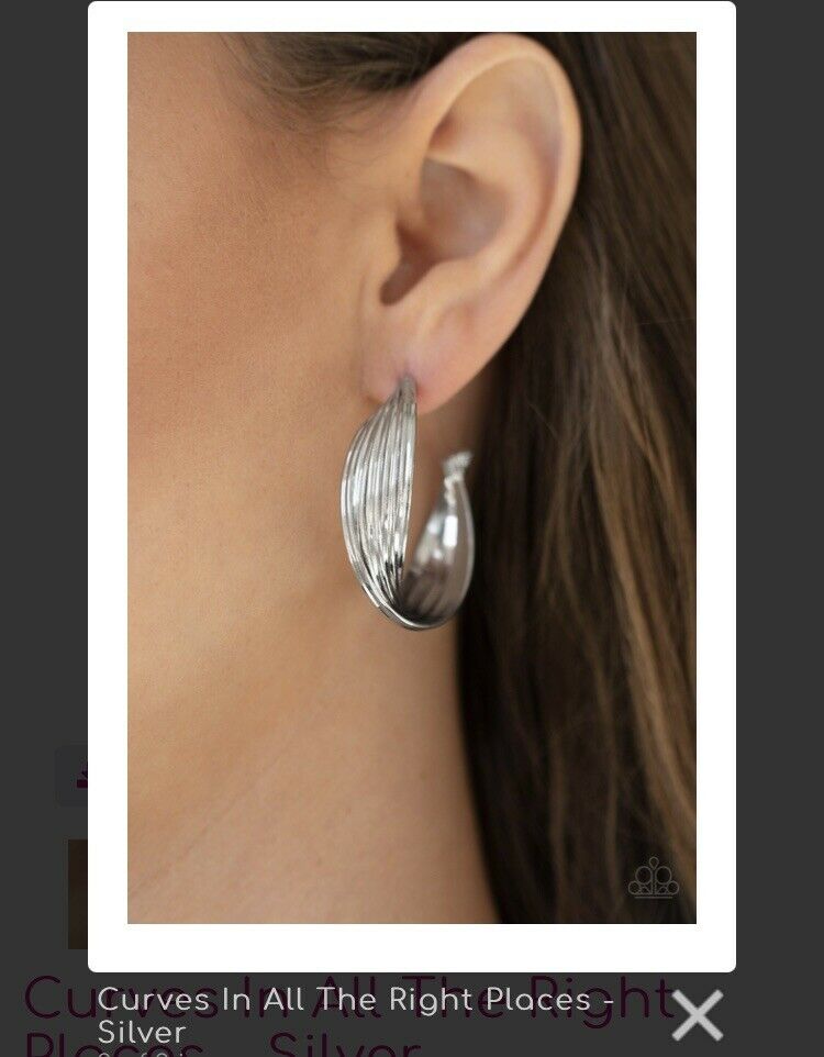 Curves In All The Right Places -SILVER  Earring
