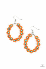 Load image into Gallery viewer, Festively Flower Child   - Orange  Earrings
