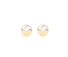 Load image into Gallery viewer, marble minimalist - white Earring
