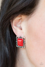 Load image into Gallery viewer, Center Stage Coach - Red Earring
