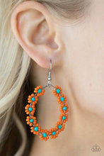 Load image into Gallery viewer, Festively Flower Child   - Orange  Earrings
