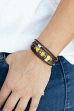 Load image into Gallery viewer, Homespun Radiance - Yellow bracelet
