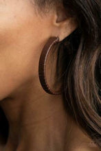 Load image into Gallery viewer, Leather Clad Legend  - BROWN  Earring
