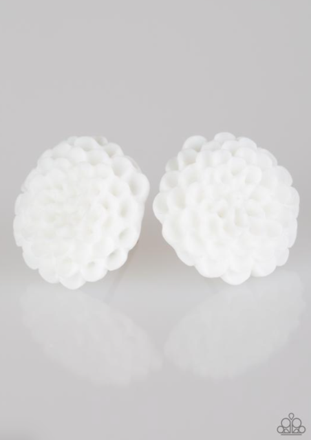 Dandelion  Demure - White Earrings
