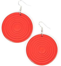 Load image into Gallery viewer, Caribbean Cymbol - RED Earring
