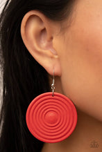 Load image into Gallery viewer, Caribbean Cymbol - RED Earring
