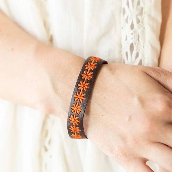 Wildflower Wayfarer  -Orange  Bracelet