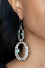 Load image into Gallery viewer, OVAL and oval again  - Green  Earring
