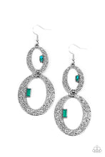 Load image into Gallery viewer, OVAL and oval again  - Green  Earring
