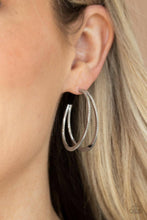 Load image into Gallery viewer, Rustic Curves - Silver Earring

