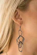 Load image into Gallery viewer, Five-Sided Fabulous - Black Earring
